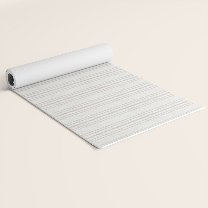 AEGEAN MULTI SIMPLE TICKING STRIPE JUTE Yoga Mat Gallery Image 2