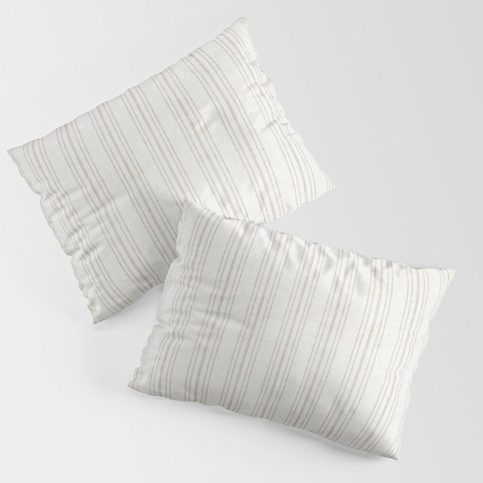 AEGEAN MULTI SIMPLE TICKING STRIPE JUTE Pillow Sham Gallery Image 1