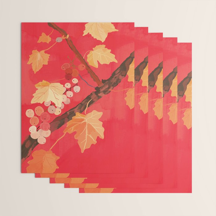 Red Grapevine Wrapping Paper Gallery Image 3