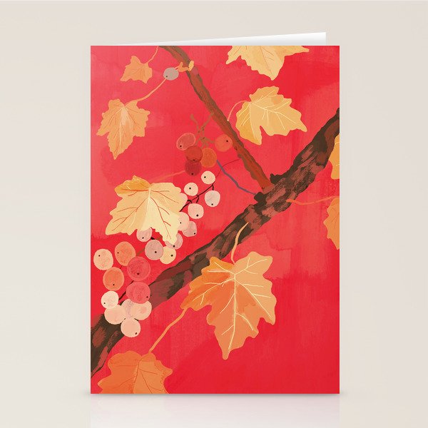Red Grapevine Stationery Card Gallery Image 1