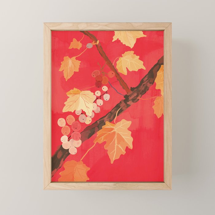 Red Grapevine Mini Art Print Gallery Image 1