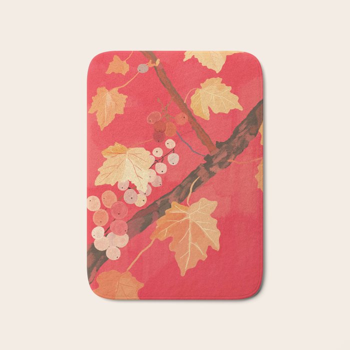 Red Grapevine Bath Mat Gallery Image 1