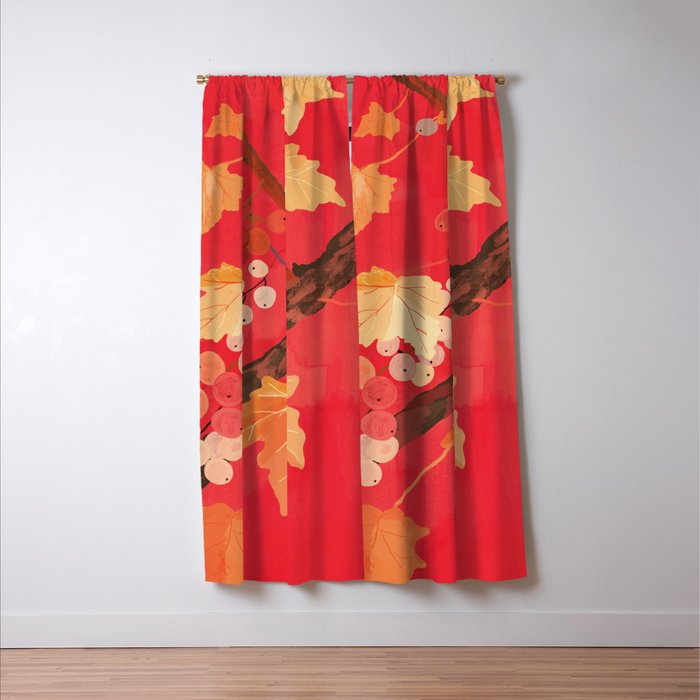 Red Grapevine Window Curtain Gallery Image 3