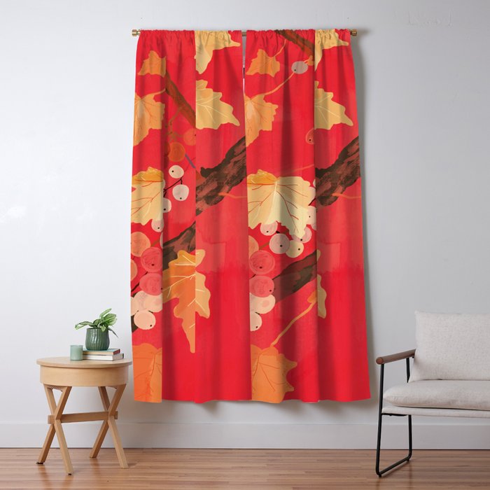 Red Grapevine Window Curtain Gallery Image 5