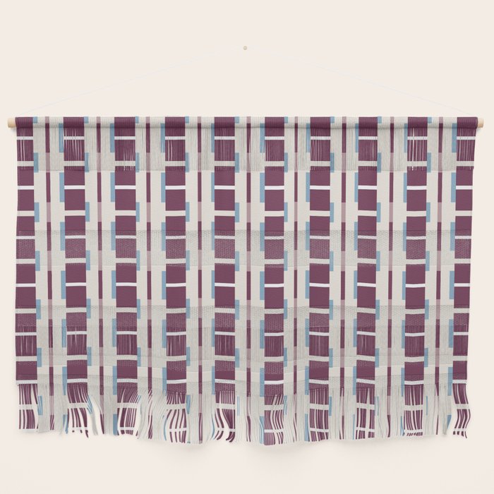 Burgundy Grid Elegance Wall Hanging Gallery Image 1