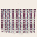 Burgundy Grid Elegance Wall Hanging Gallery Image 1
