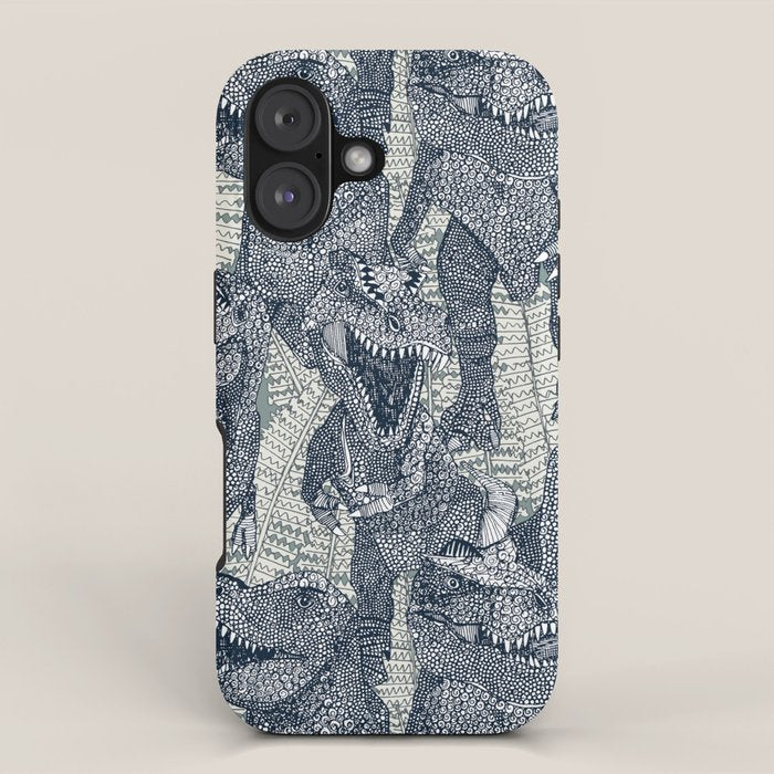 Tyrannosaurus rex indigo iPhone Case Gallery Image 1