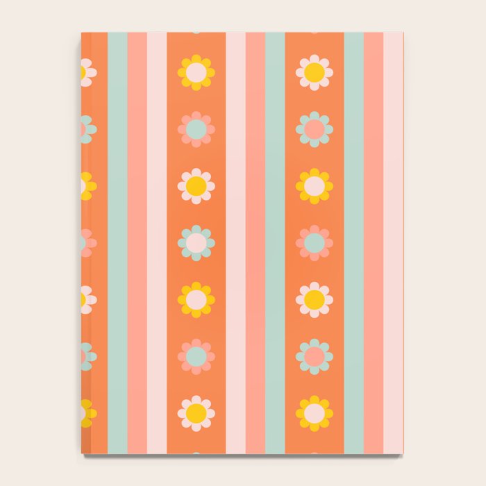 Groovy 70s Flowers & Stripes Notebook Gallery Image 4