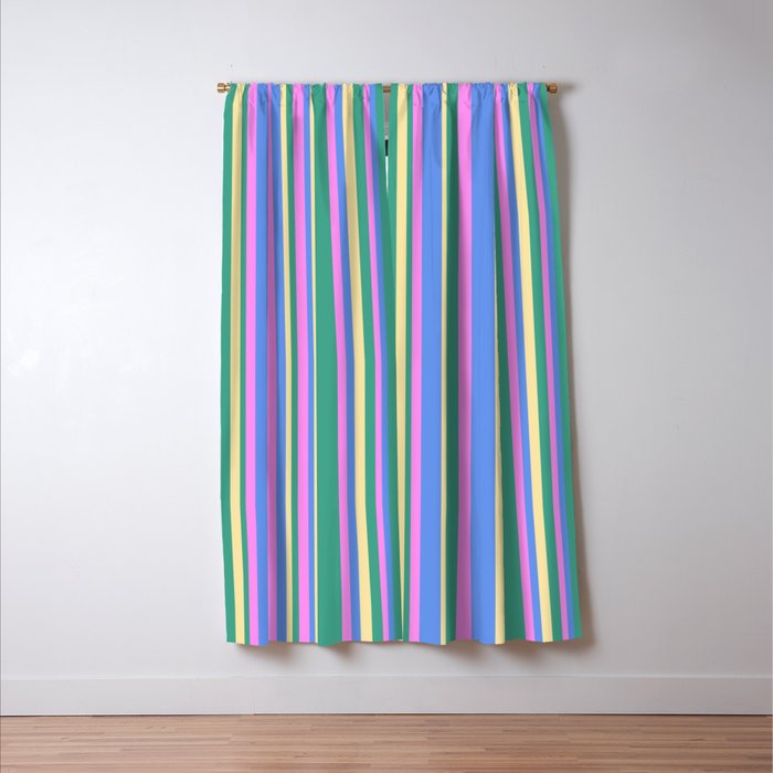 Classic Stripes XV - 90s Pastel Window Curtain Gallery Image 3