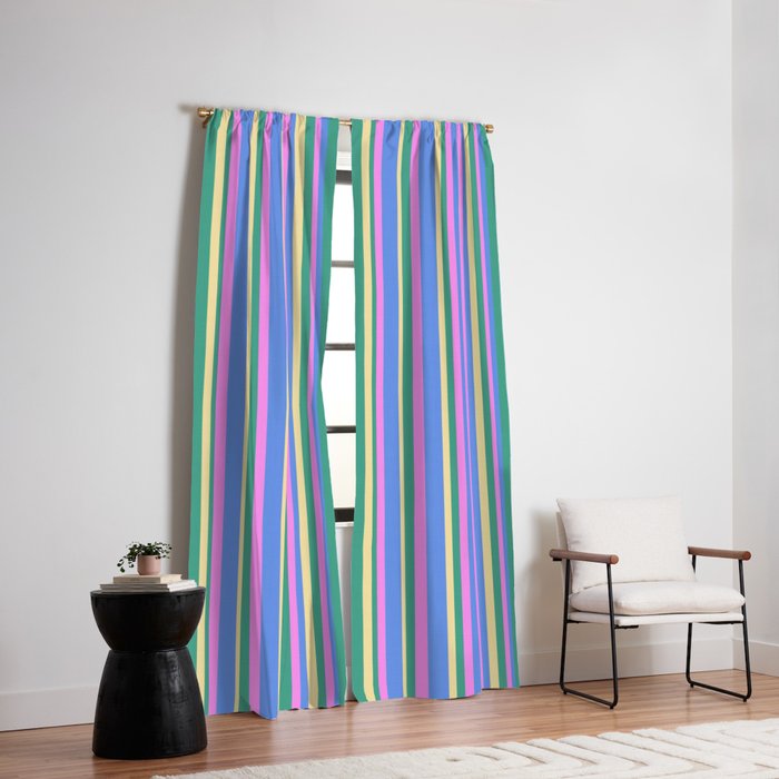 Classic Stripes XV - 90s Pastel Window Curtain Gallery Image 2