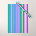 Classic Stripes XV - 90s Pastel Wrapping Paper Gallery Image 1