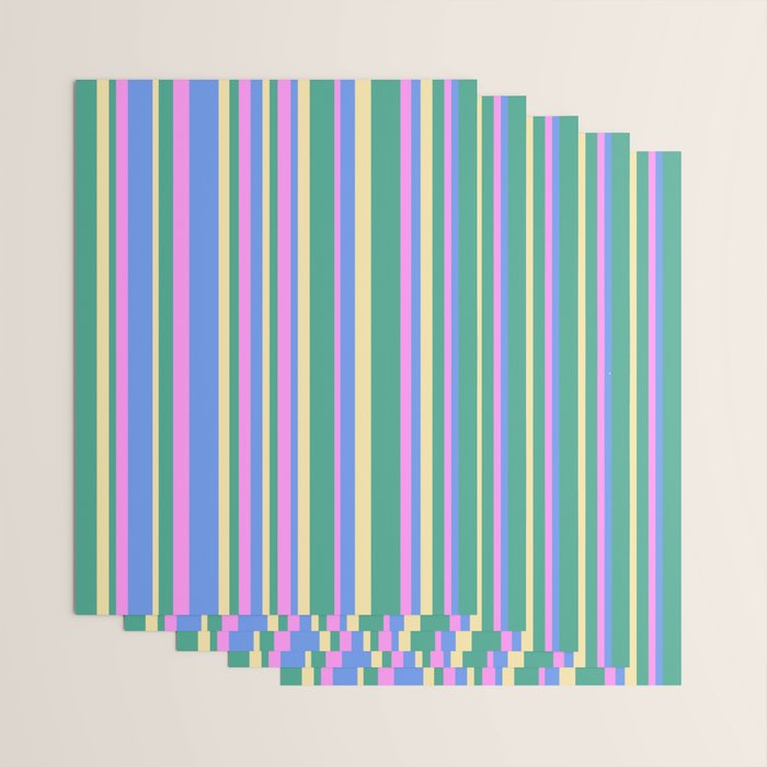 Classic Stripes XV - 90s Pastel Wrapping Paper Gallery Image 3