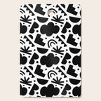 Black and white organic shape art pattern Cutting Board Gallery Image 1
