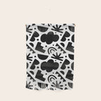 Black and white organic shape art pattern Wall Hanging Gallery Image 1