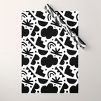 Black and white organic shape art pattern Wrapping Paper Gallery Image 1