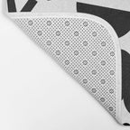 Black and white organic shape art pattern Bath Mat Gallery Image 2