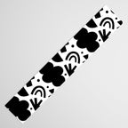 Black and white organic shape art pattern Table Runner Gallery Image 3