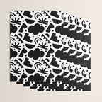 Black and white organic shape art pattern Wrapping Paper Gallery Image 3