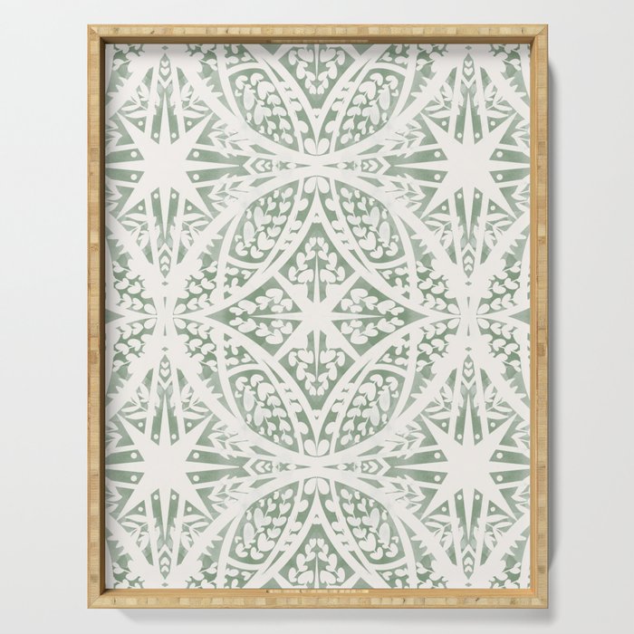 Green Nature Fantasy Tiles B Serving Tray Gallery Image 1