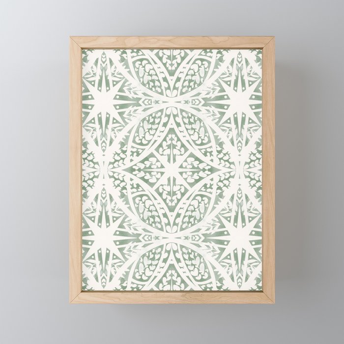 Green Nature Fantasy Tiles B Mini Art Print Gallery Image 1