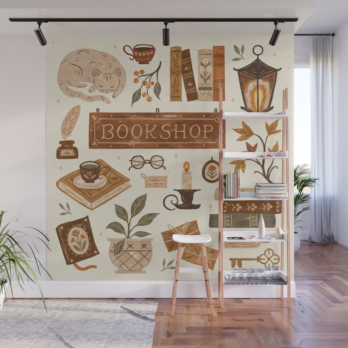 The Old Bookshop Wall Mural Gallery Image 1