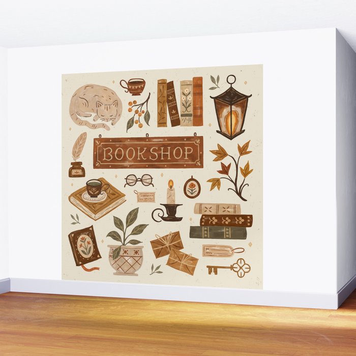 The Old Bookshop Wall Mural Gallery Image 2