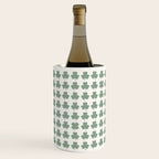 Clovers XXXVI Sage Green Botanical Pattern Wine Chiller Gallery Image 2