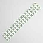 Clovers XXXVI Sage Green Botanical Pattern Table Runner Gallery Image 3