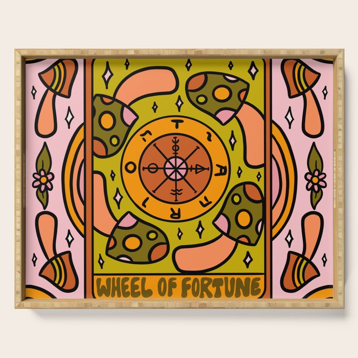 10. Wheel of Fortune Mushroom Serving Tray Gallery Image 1