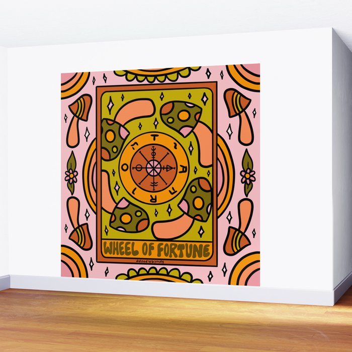 10. Wheel of Fortune Mushroom Wall Mural Gallery Image 2