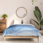 Boy with paper boats, blue Comforter Gallery Image 3