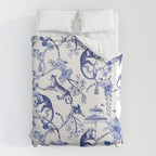 Chinoiserie Monkey Jungle Botanical Toile de Jouy Art Duvet Cover Gallery Image 6