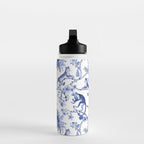 Chinoiserie Monkey Jungle Botanical Toile de Jouy Art Water Bottle Gallery Image 3
