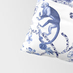 Chinoiserie Monkey Jungle Botanical Toile de Jouy Art Pillow Sham Gallery Image 4