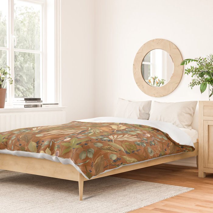 Autumn leafy wild forest B Duvet Cover Gallery Image 2