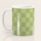 Textured Plaid pattern green and sage Coffee Mug Gallery Image 3