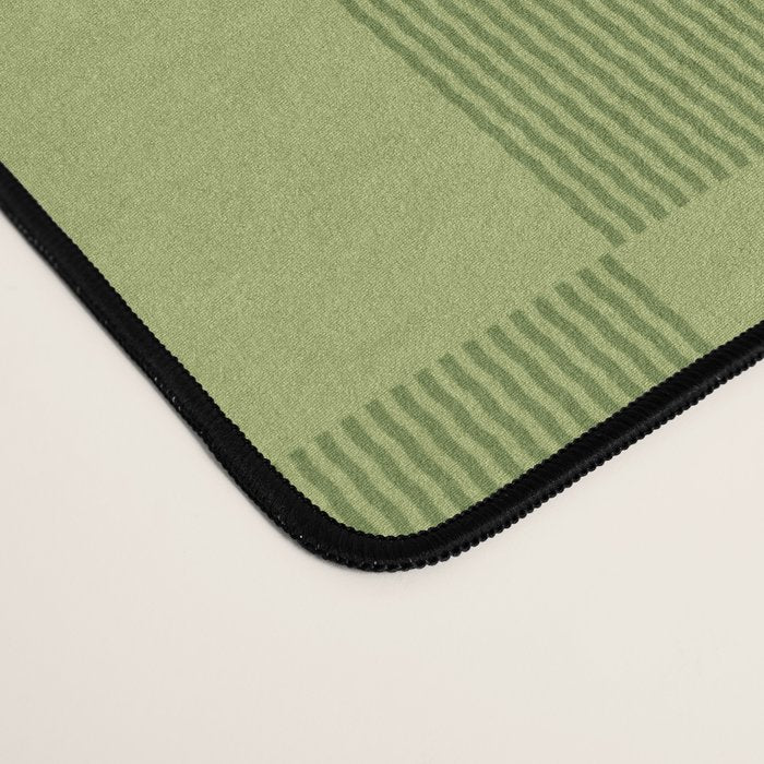 Textured Plaid pattern green and sage Desk Mat Gallery Image 4