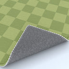 Textured Plaid pattern green and sage Rug Gallery Image 4