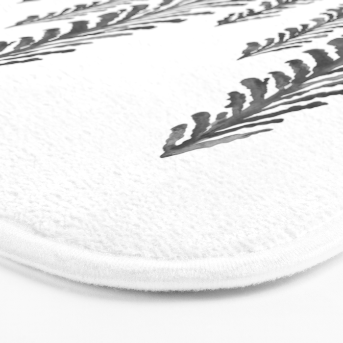 Pine Trees - Black Ink Bath Mat Gallery Image 3
