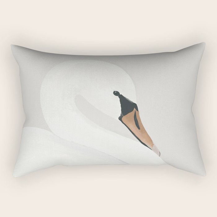White Swan Rectangular Pillow Gallery Image 1