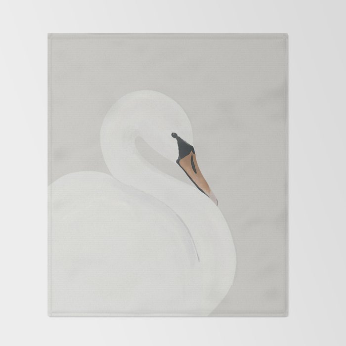 White Swan Throw Blanket Gallery Image 2