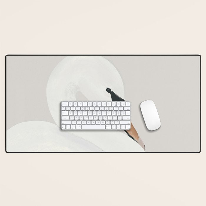 White Swan Desk Mat Gallery Image 1