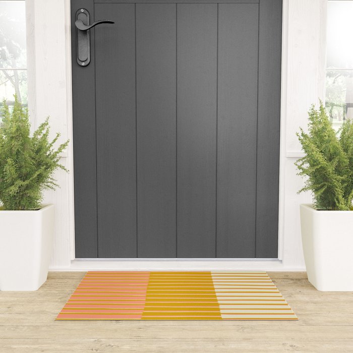 Peach, Tulip & Cream | PATTERN 09: The Retro Edition Welcome Mat Gallery Image 3
