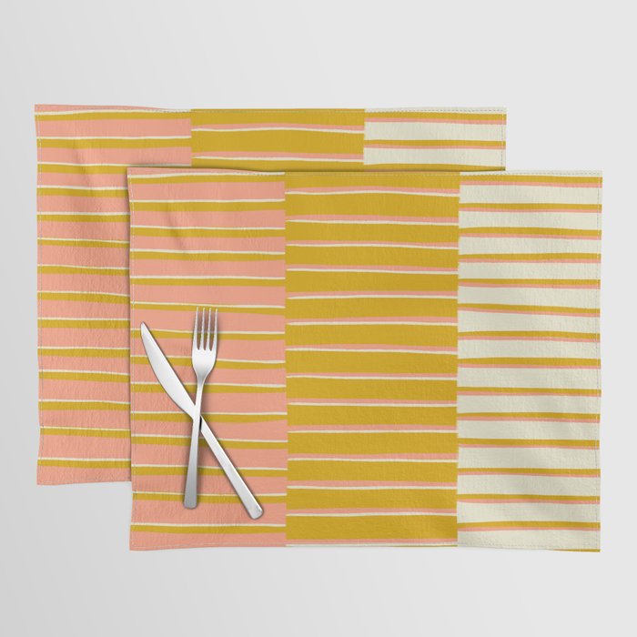 Peach, Tulip & Cream | PATTERN 09: The Retro Edition Placemat Gallery Image 1