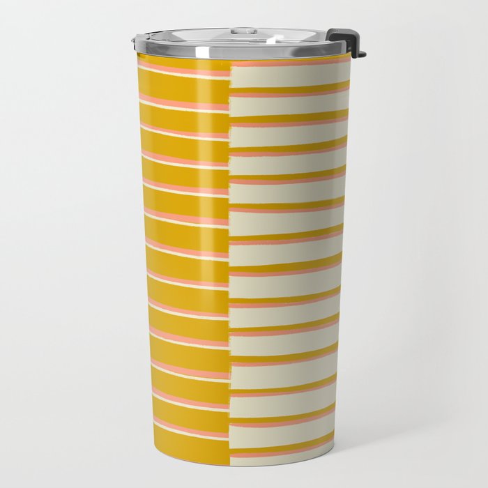 Peach, Tulip & Cream | PATTERN 09: The Retro Edition Travel Mug Gallery Image 2