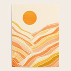 Golden Mountain Sunset / Abstract Landscape Poster Gallery Image 4
