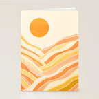 Golden Mountain Sunset / Abstract Landscape Stationery Card Gallery Image 2