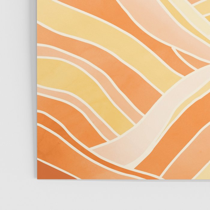 Golden Mountain Sunset / Abstract Landscape Poster Gallery Image 3