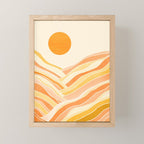 Golden Mountain Sunset / Abstract Landscape Mini Art Print Gallery Image 1