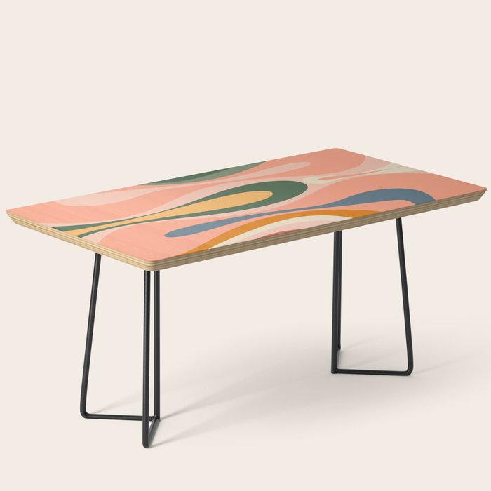 Abstract Mod Thang Multicolor Retro Modern Abstract Pattern Coffee Table Gallery Image 1